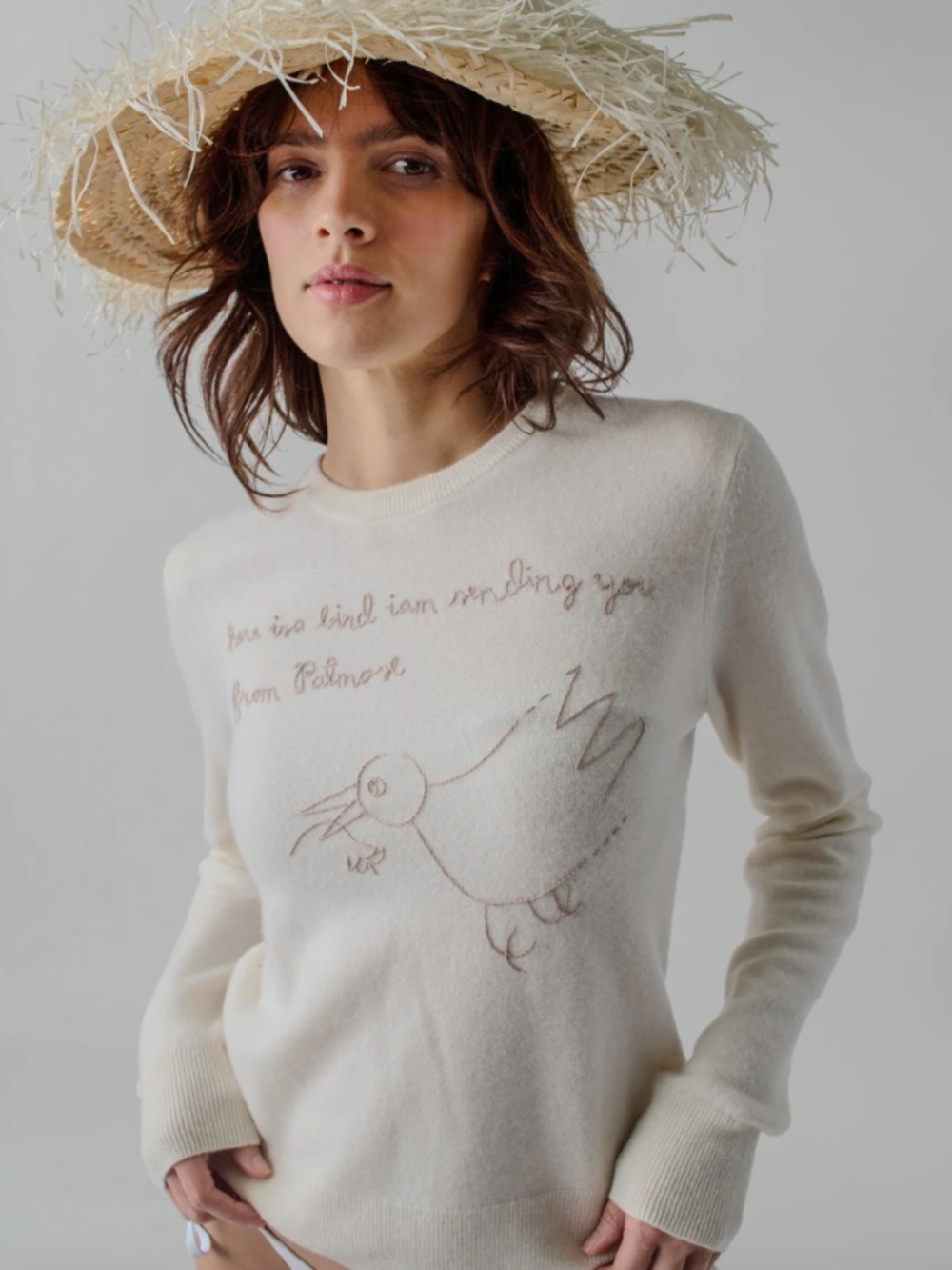LINGUA FRANCA Bird From Patmos Crewneck